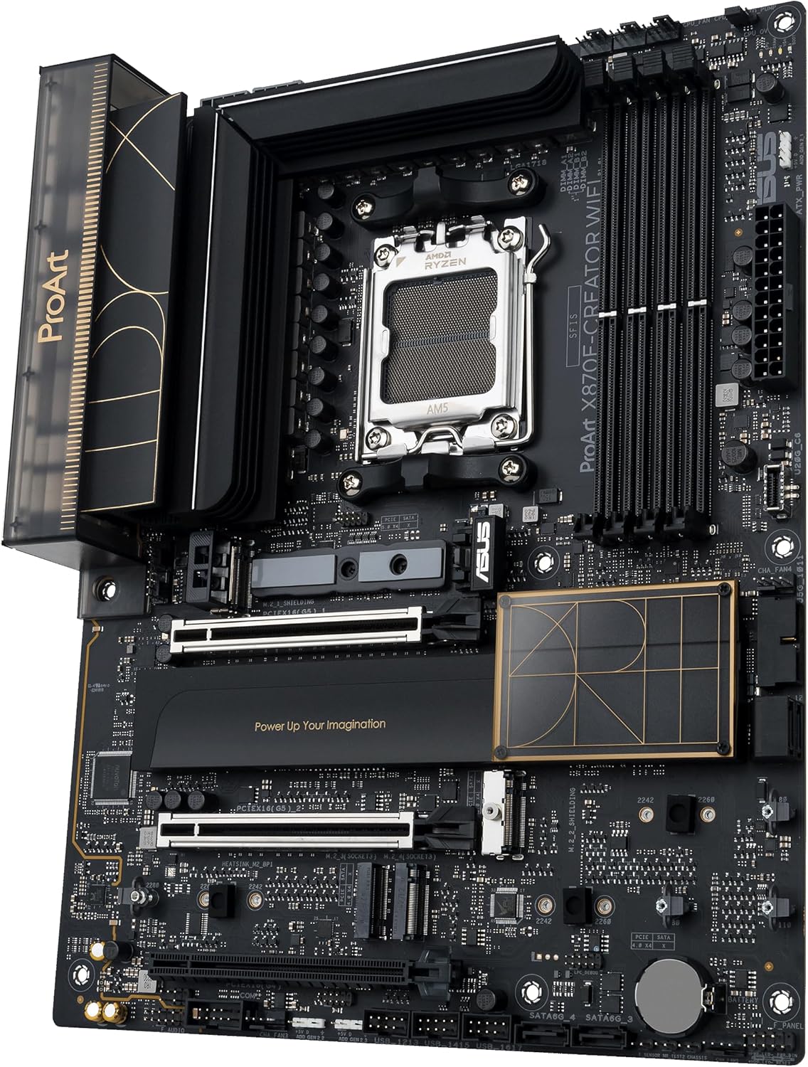 ASUS ProArt X870E-Creator WiFi motherboard with dual PCIe 5.0 slots